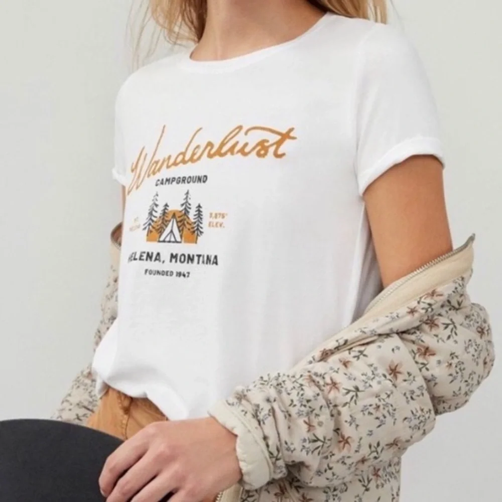Anthropologie Montana Wanderlust Campground Shirt Tee Sweatshirt Zion Free Peopl
